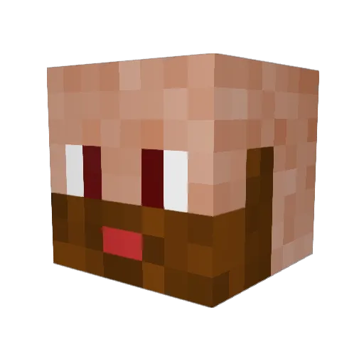 Ahlemao Minecraft avatar head, 3D render