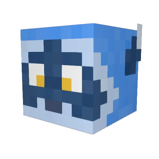Ahlfu Minecraft avatar head, 3D render