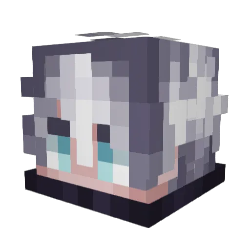 Ahlukas Minecraft avatar head, 3D render