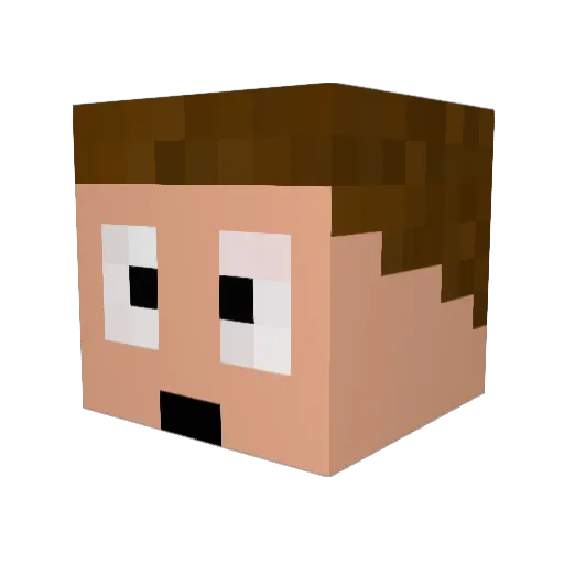 AhlwongS Minecraft avatar head, 3D render