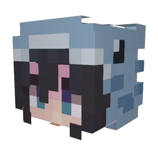 Ahlyden Minecraft avatar head, 3D render