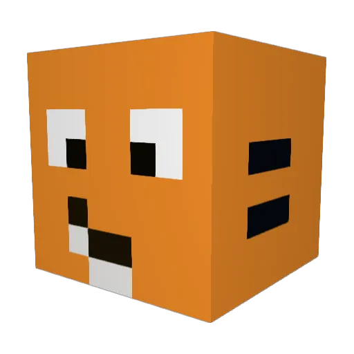 Ahlyque Minecraft avatar head, 3D render