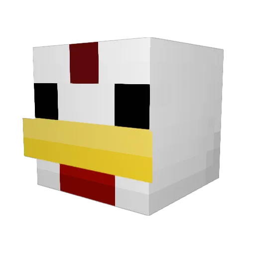 Ahmadegg Minecraft avatar head, 3D render
