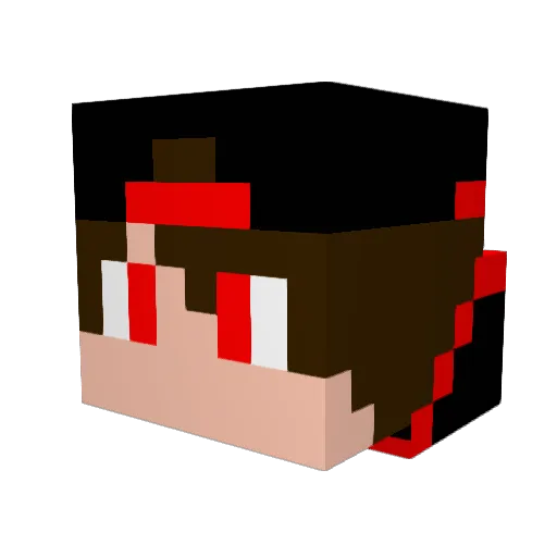 Ahmadisrar Minecraft avatar head, 3D render