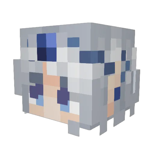 Ahmahn Minecraft avatar head, 3D render