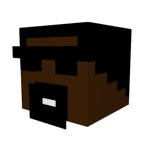 Ahmdinho Minecraft avatar head, 3D render