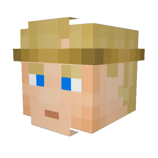 AhmedCD Minecraft avatar head, 3D render