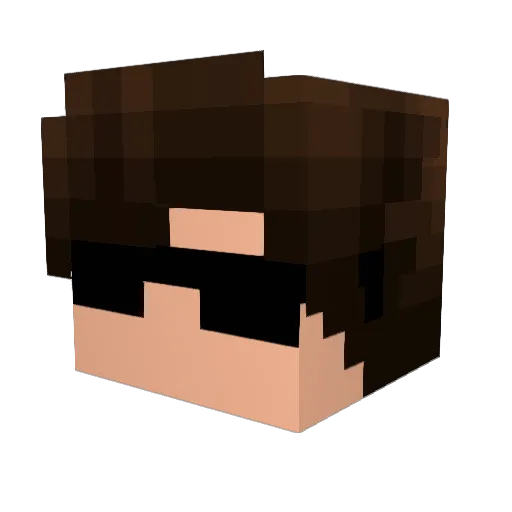 AhmeetS Minecraft avatar head, 3D render