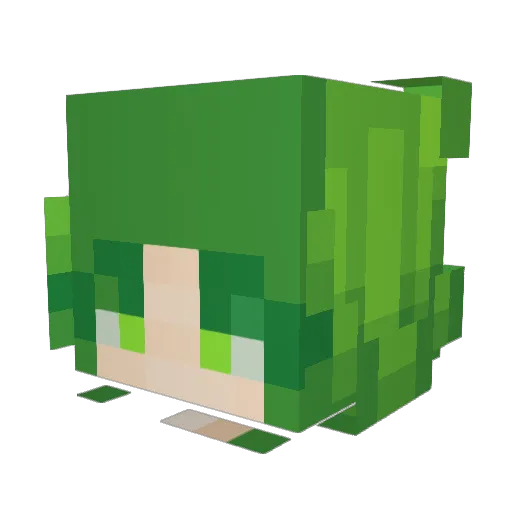 Ahmera Minecraft avatar head, 3D render