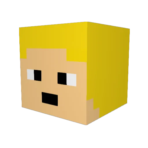 AhmetAkman Minecraft avatar head, 3D render
