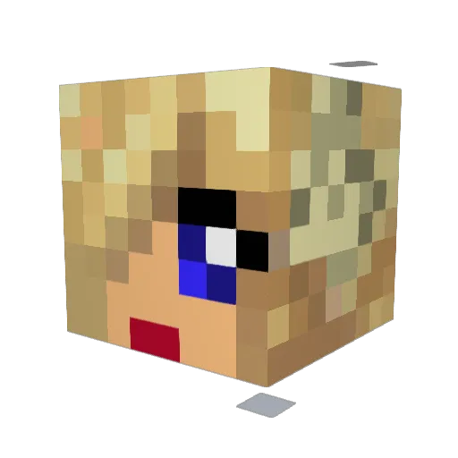 AhmetArf Minecraft avatar head, 3D render