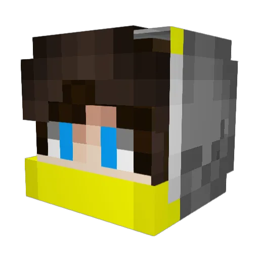 AhmetC Minecraft avatar head, 3D render