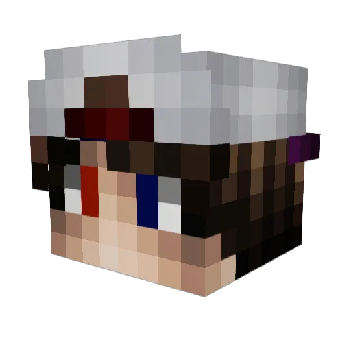 AhmetTv Minecraft avatar head, 3D render