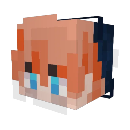 Ahmloe Minecraft avatar head, 3D render