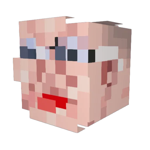 Ahn__sh Minecraft avatar head, 3D render