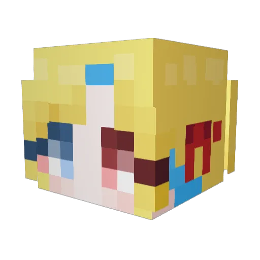 Ahn_yuwol Minecraft avatar head, 3D render