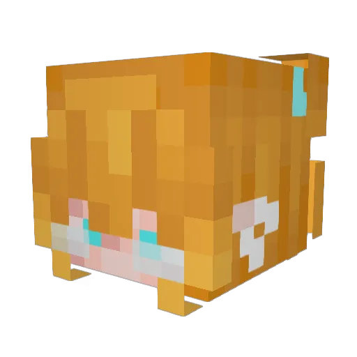 Ahngela Minecraft avatar head, 3D render
