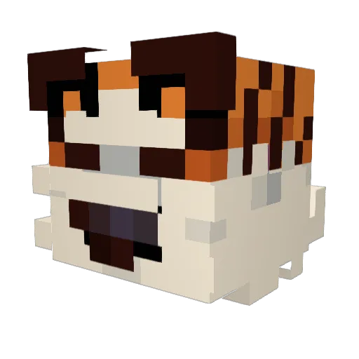 Ahnhur Minecraft avatar head, 3D render