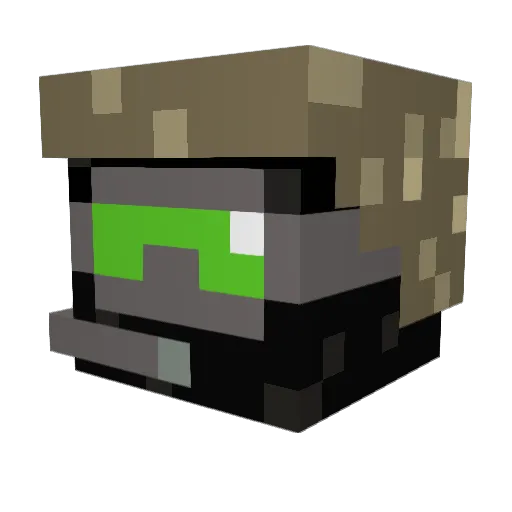 Ahnturagen Minecraft avatar head, 3D render
