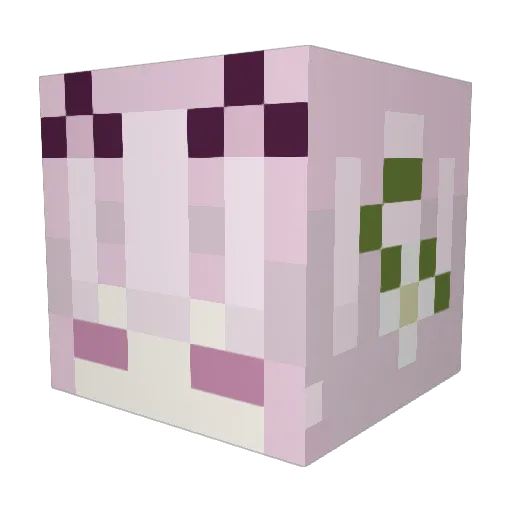AhogeCutter Minecraft avatar head, 3D render