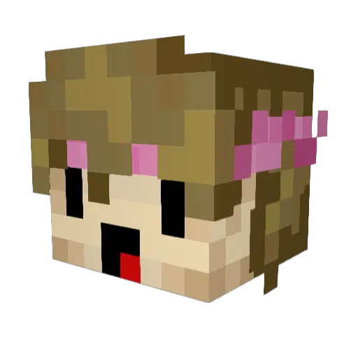 Ahoj_ Minecraft avatar head, 3D render
