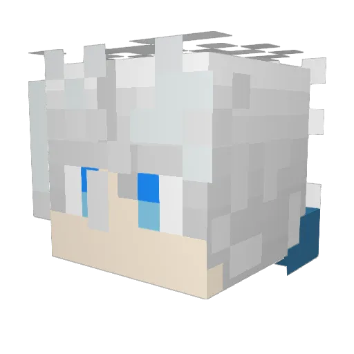 Ahorns Minecraft avatar head, 3D render