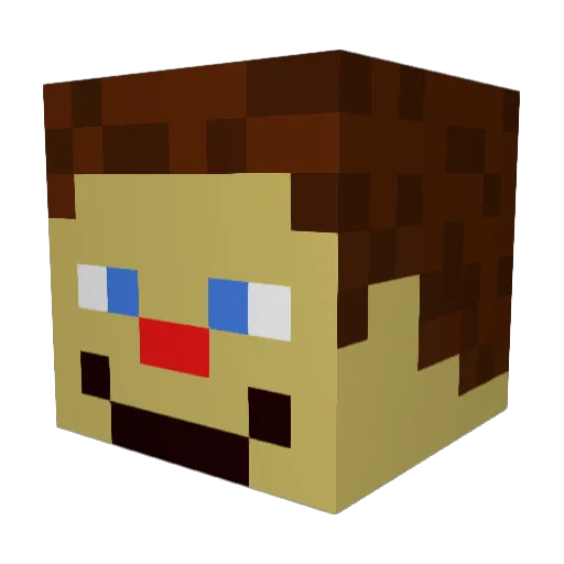 Ahotdoge2 Minecraft avatar head, 3D render
