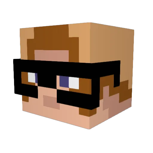AhoyNut Minecraft avatar head, 3D render