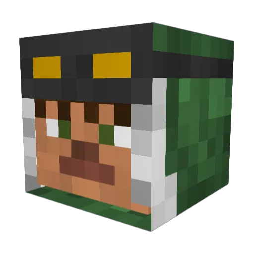 Ahr1man Minecraft avatar head, 3D render