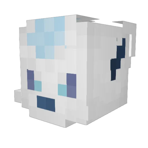 AhriYuko Minecraft avatar head, 3D render
