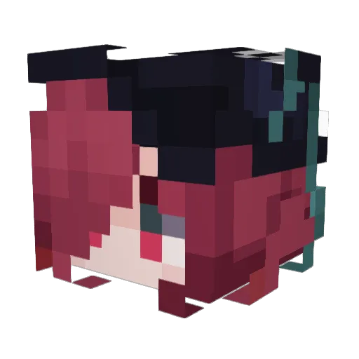 Ahriee_ Minecraft avatar head, 3D render