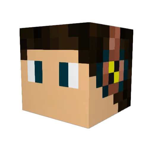 Ahru01 Minecraft avatar head, 3D render