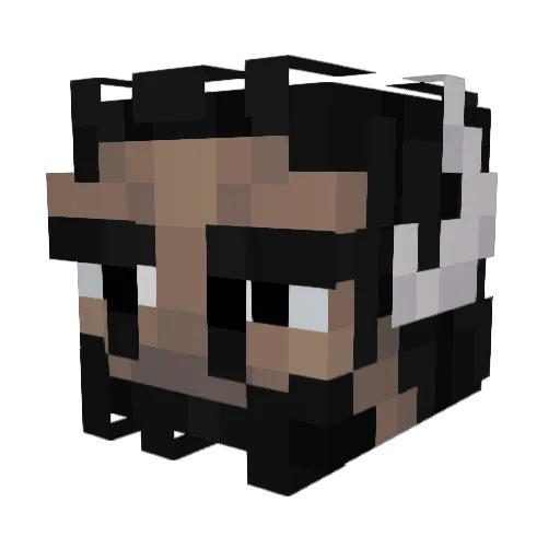 Ahrukai Minecraft avatar head, 3D render