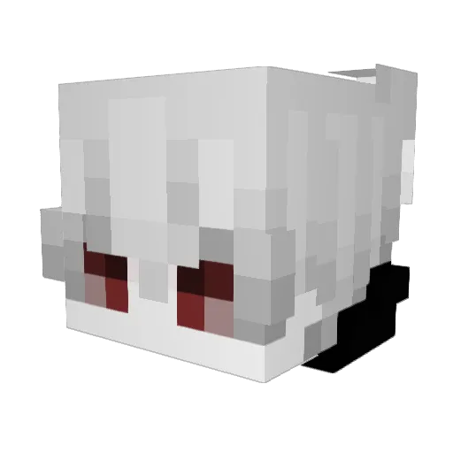 Ahsako Minecraft avatar head, 3D render