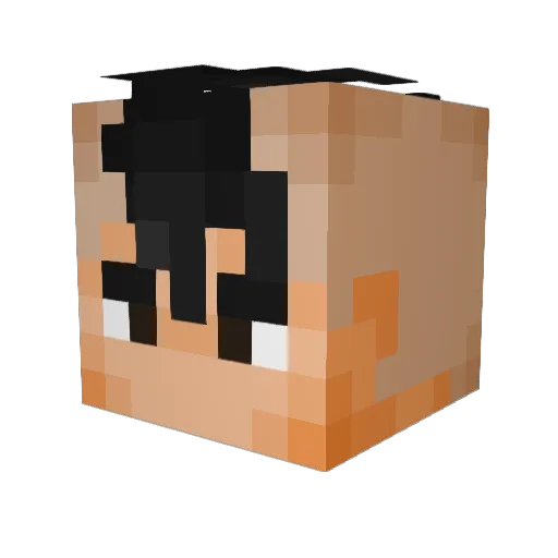 AhsokieYT Minecraft avatar head, 3D render