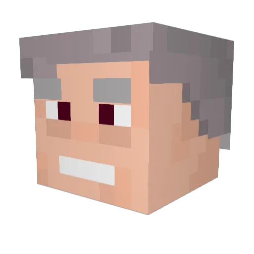 Ahsum_ Minecraft avatar head, 3D render