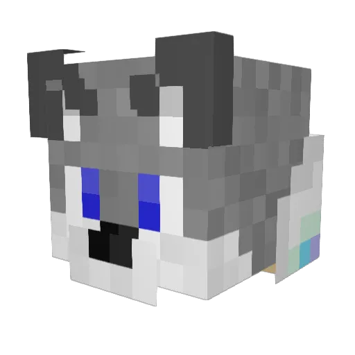Ahtohob Minecraft avatar head, 3D render