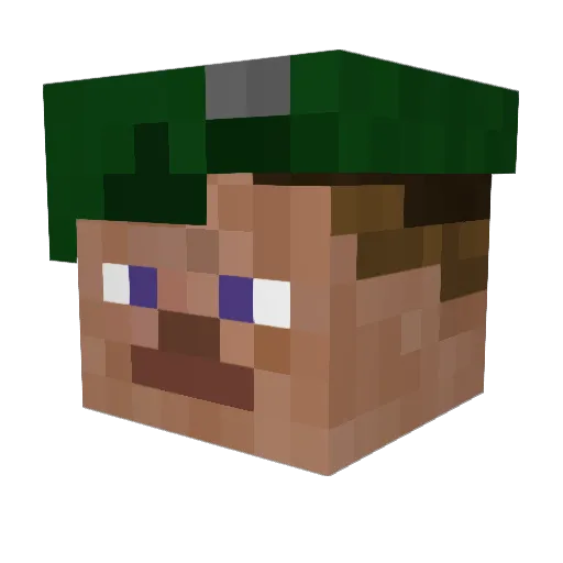 Ahvena_ Minecraft avatar head, 3D render