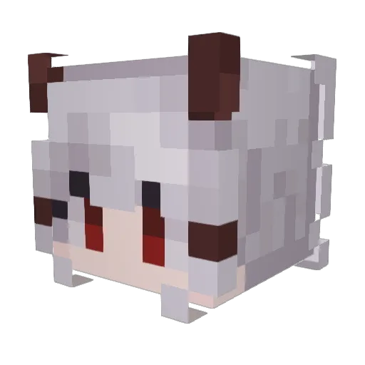 AhyeonJung Minecraft avatar head, 3D render