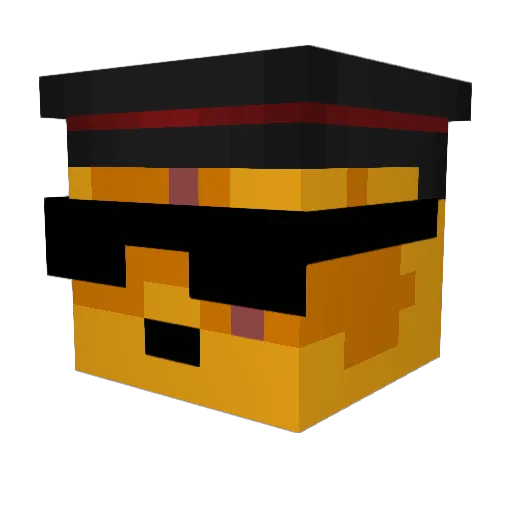 Ahzakov Minecraft avatar head, 3D render