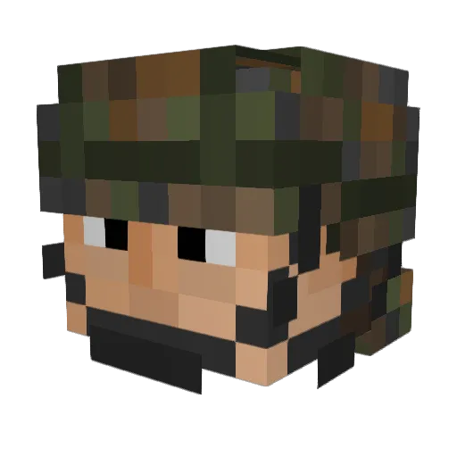 Ahzon Minecraft avatar head, 3D render