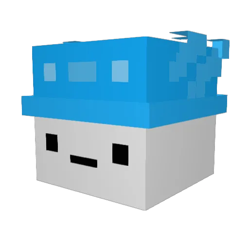 Ai6n Minecraft avatar head, 3D render