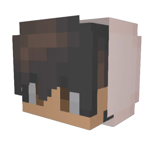 AiJOM Minecraft avatar head, 3D render