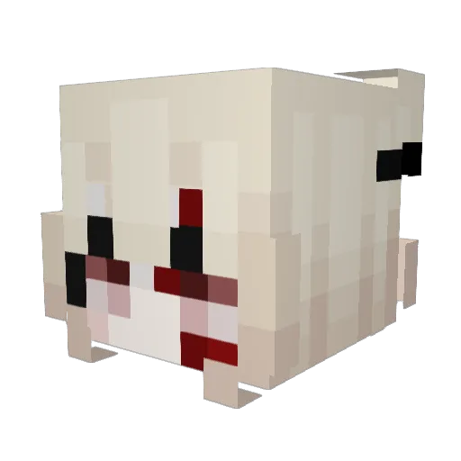 AiKamiyo Minecraft avatar head, 3D render
