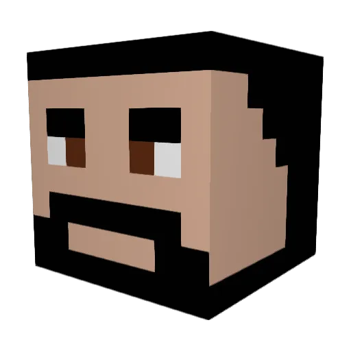 AiKwit Minecraft avatar head, 3D render