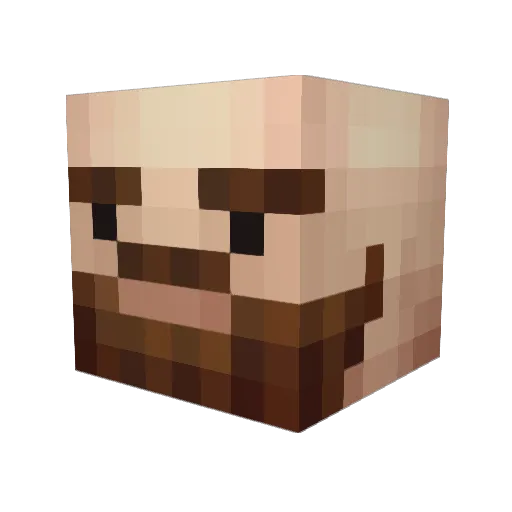AiLii Minecraft avatar head, 3D render