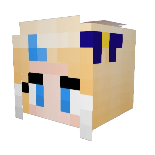 AiLin Minecraft avatar head, 3D render
