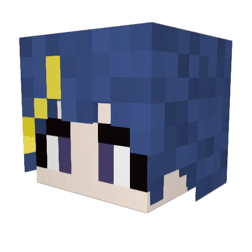 AiLumVT Minecraft avatar head, 3D render