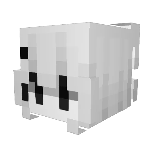 AiNiOa Minecraft avatar head, 3D render