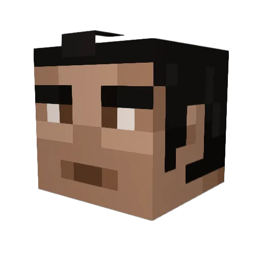 AiToRReNT Minecraft avatar head, 3D render